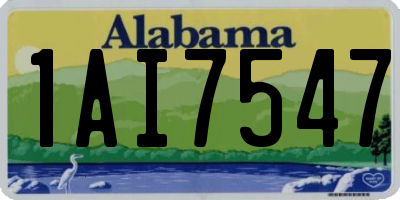 AL license plate 1AI7547