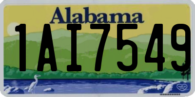 AL license plate 1AI7549