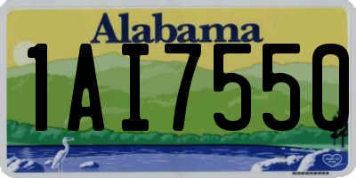 AL license plate 1AI7550