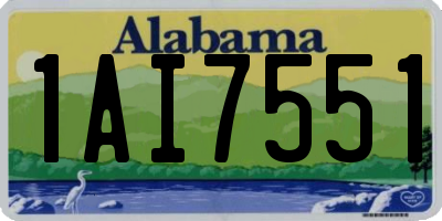 AL license plate 1AI7551