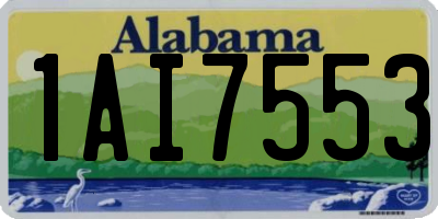 AL license plate 1AI7553