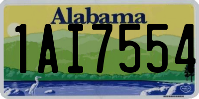 AL license plate 1AI7554