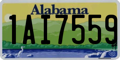 AL license plate 1AI7559