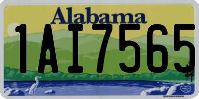 AL license plate 1AI7565