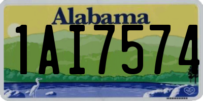 AL license plate 1AI7574