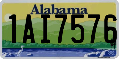 AL license plate 1AI7576