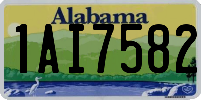 AL license plate 1AI7582