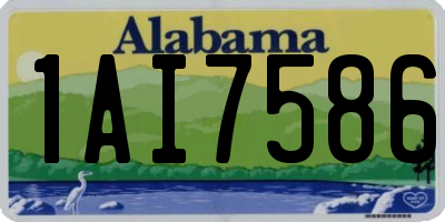 AL license plate 1AI7586