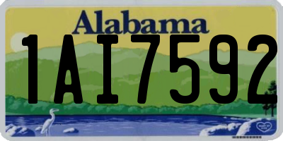AL license plate 1AI7592