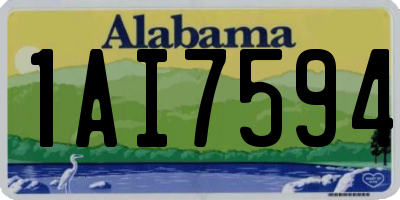 AL license plate 1AI7594