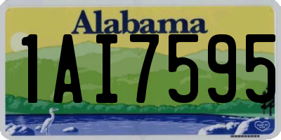 AL license plate 1AI7595