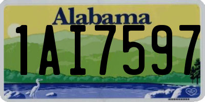 AL license plate 1AI7597