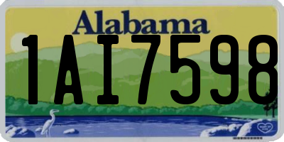 AL license plate 1AI7598