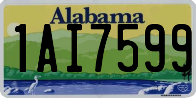 AL license plate 1AI7599