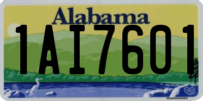 AL license plate 1AI7601
