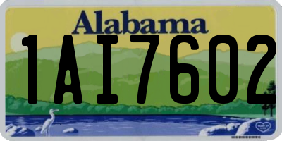 AL license plate 1AI7602