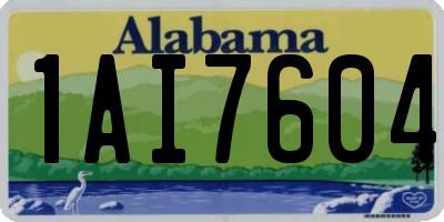 AL license plate 1AI7604