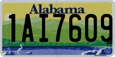 AL license plate 1AI7609
