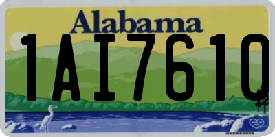 AL license plate 1AI7610