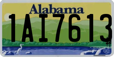AL license plate 1AI7613