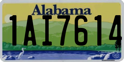 AL license plate 1AI7614