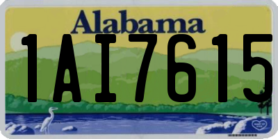 AL license plate 1AI7615