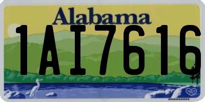 AL license plate 1AI7616