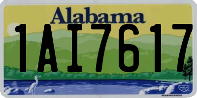 AL license plate 1AI7617
