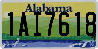 AL license plate 1AI7618