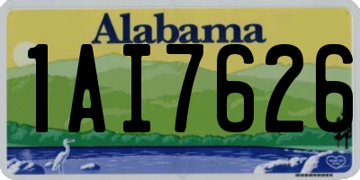 AL license plate 1AI7626