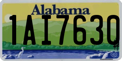 AL license plate 1AI7630