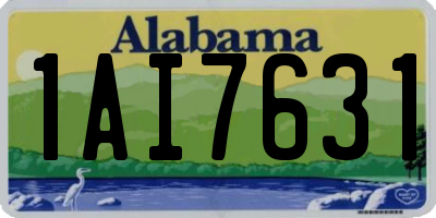 AL license plate 1AI7631