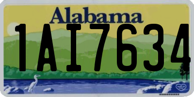 AL license plate 1AI7634