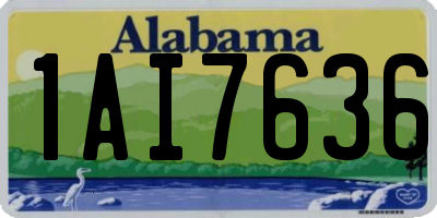 AL license plate 1AI7636