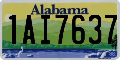 AL license plate 1AI7637