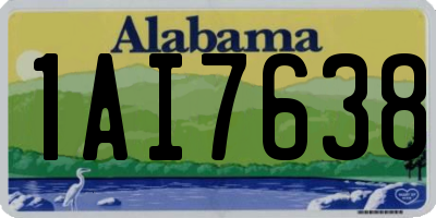AL license plate 1AI7638