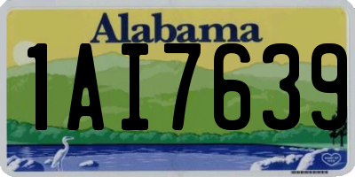 AL license plate 1AI7639