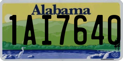 AL license plate 1AI7640