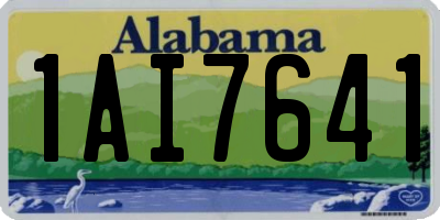 AL license plate 1AI7641