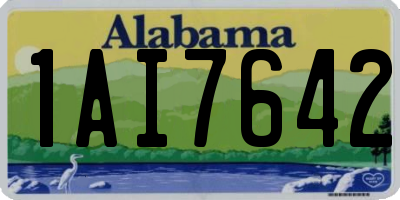AL license plate 1AI7642