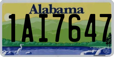 AL license plate 1AI7647
