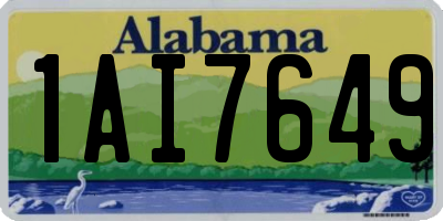 AL license plate 1AI7649