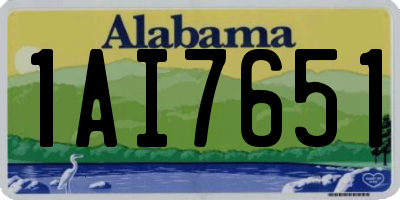 AL license plate 1AI7651