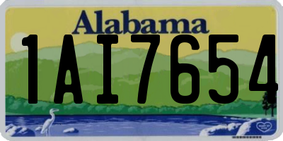 AL license plate 1AI7654