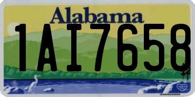 AL license plate 1AI7658