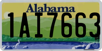 AL license plate 1AI7663