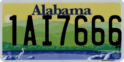 AL license plate 1AI7666