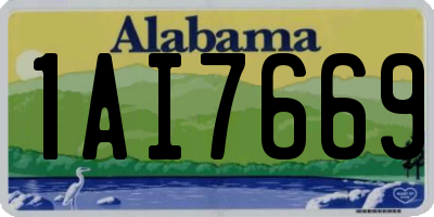 AL license plate 1AI7669
