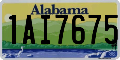 AL license plate 1AI7675