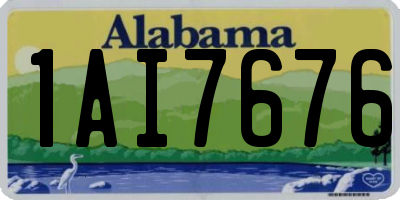 AL license plate 1AI7676